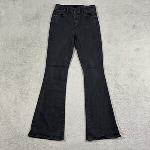 Mother The Weekender Jeans Womens 25 Not Guilty Flare Black Denim